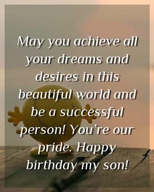20th birthday wishes for son